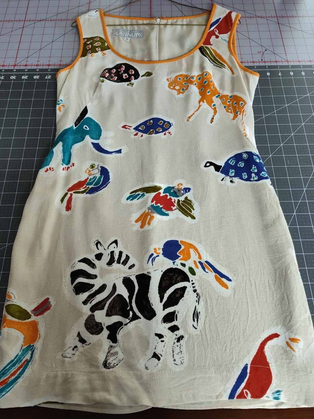 Platinum Cream Animal Print Tank Dress by Dorothy Schoelen